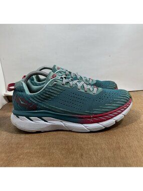 Hoka One One Clifton 5 Women's Size 10 Blue Green Running Shoes
